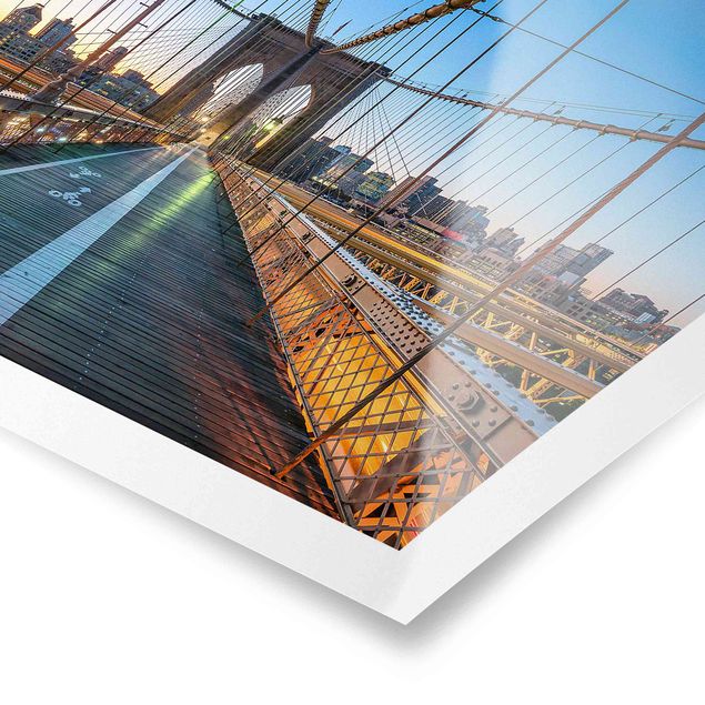 Poster kaufen Morgenblick von der Brooklyn Bridge