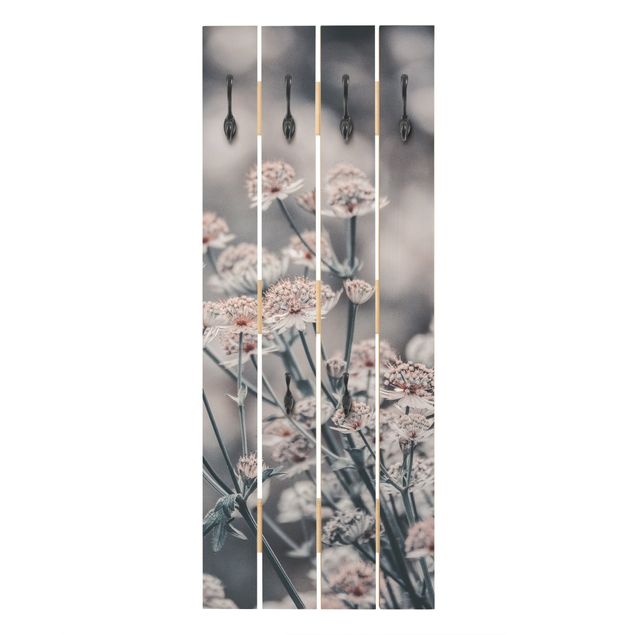 Wandgarderobe Holzpalette - Mystischer Blütenstrauch