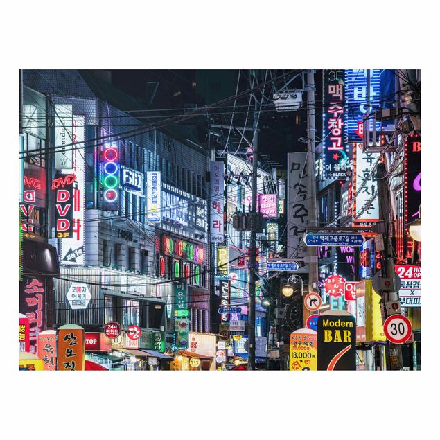 Foto auf Hartschaumplatte Nachtleben von Seoul