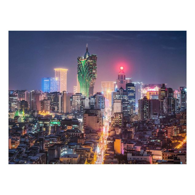 Foto auf Hartschaumplatte Nachtlichter von Macau