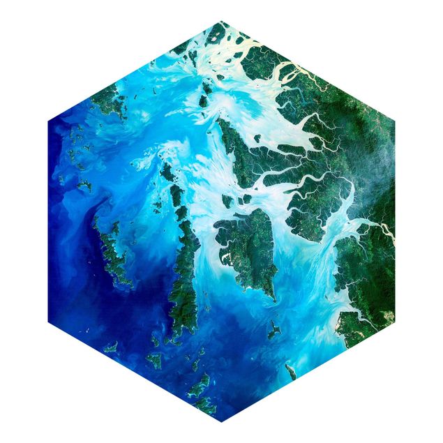 Vlies Tapeten NASA Fotografie Archipel Südostasien