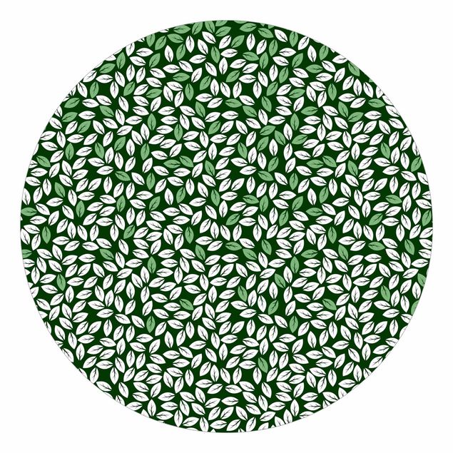 schöne Tapeten Natürliches Muster Blätterregen in Grün