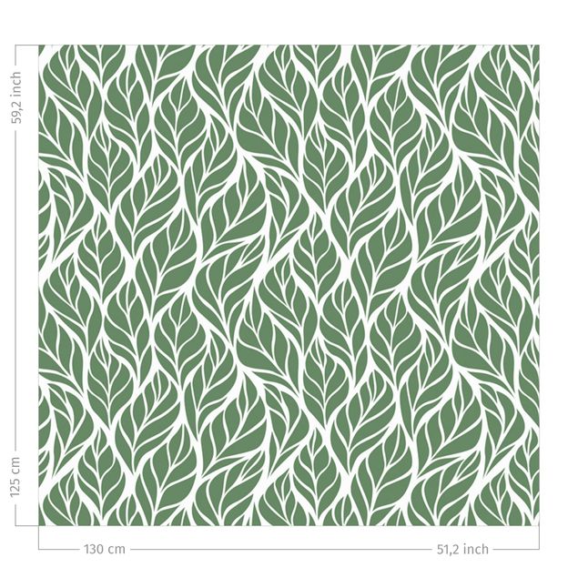 Verdunkelungsvorhänge Natürliches Muster große Blätter Grün