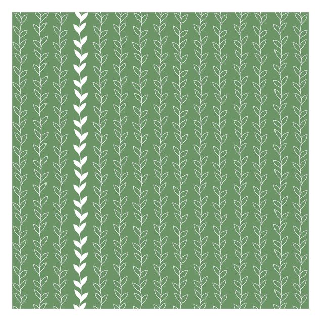 Fototapete - Natürliches Muster Rankenlinien auf Grün