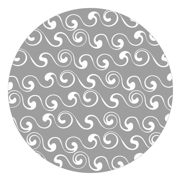 Tapete selbstklebend Natürliches Muster Wellen vor Grau