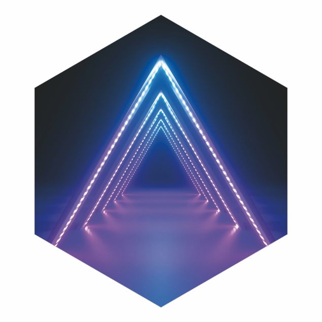Fototapete selbstklebend Neon Dreieck