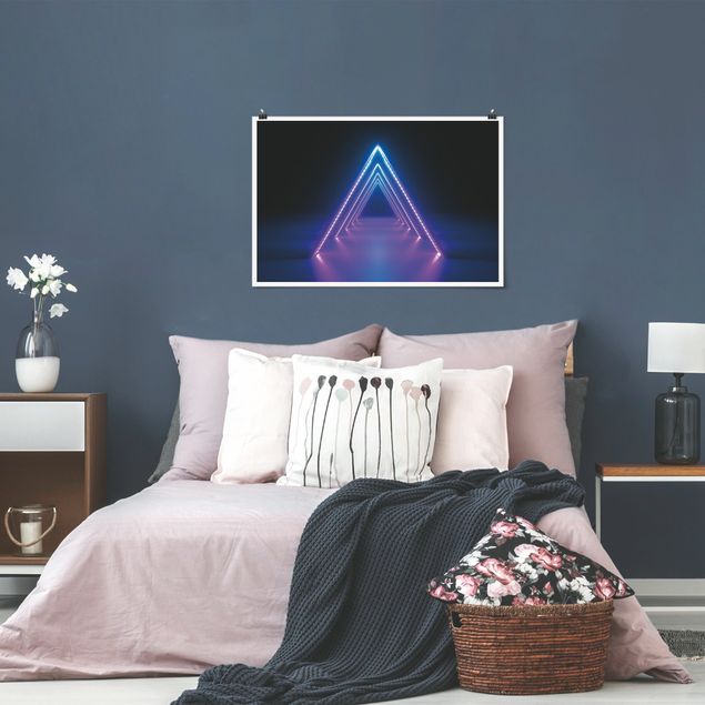 Moderne Poster Neon Dreieck