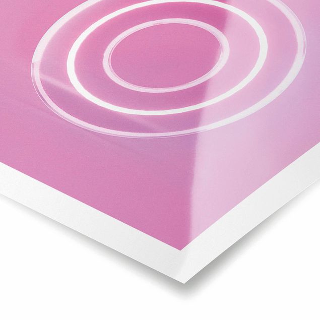 Poster - Neon Gamer Symbol Kreis - Quadrat 1:1