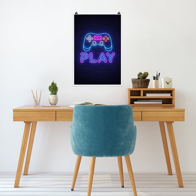 schöne Bilder Neon Gaming Controller