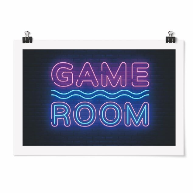 Bilder Neon Schrift Game Room