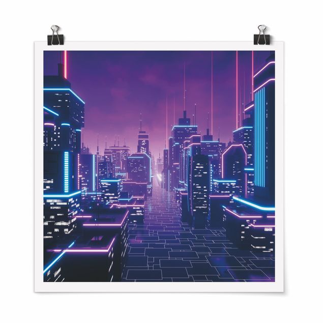 Poster bestellen Neon Stadtlichter