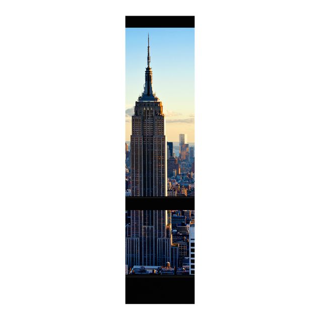 Schiebegardinen New York Fensterblick auf Empire State Building