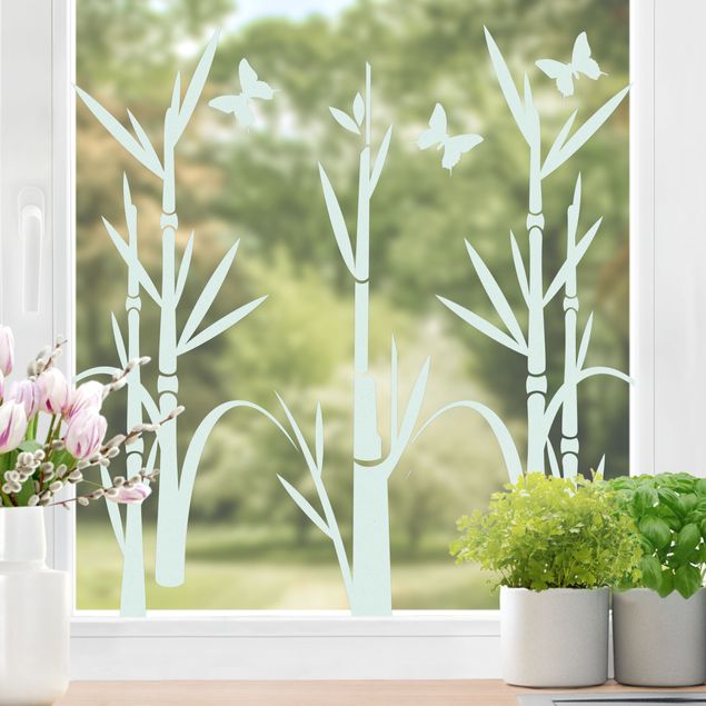Fensterfolie Blumen No.75 Bambus