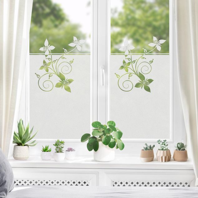 Klebefolie Fenster No.SF639 Blütenzauber Bordüre
