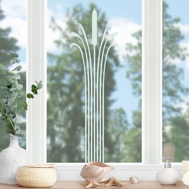 Fensterfolie Blumen No.UL701 Schilfsäule