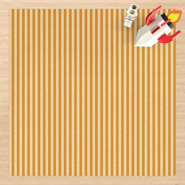 Moderner Teppich No.YK46 Streifen Gelb Beige