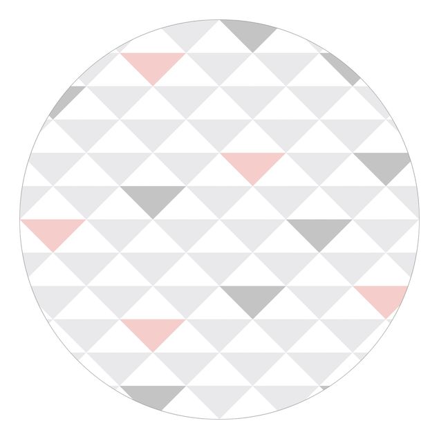 Tapeten No.YK65 Dreiecke Grau Weiß Rosa