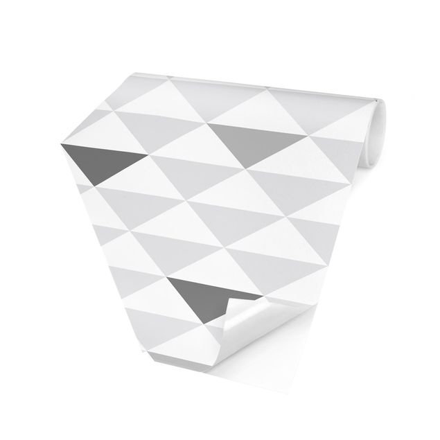 Tapeten No.YK66 Dreiecke Grau Weiß Grau