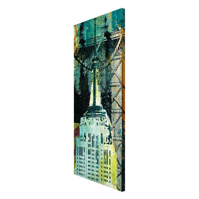 Magnettafel Motiv NY Graffiti Empire State Building