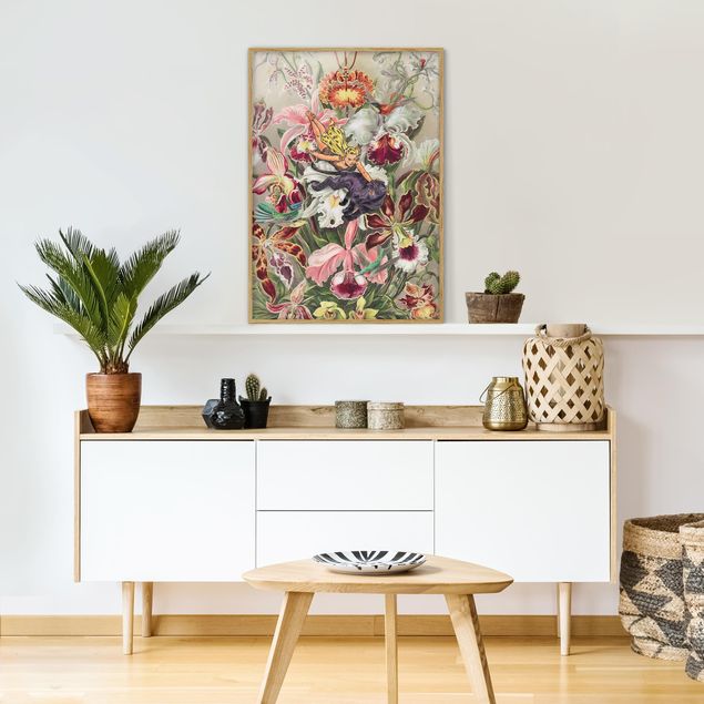 Moderne Bilder mit Rahmen Nymphe mit Orchideen
