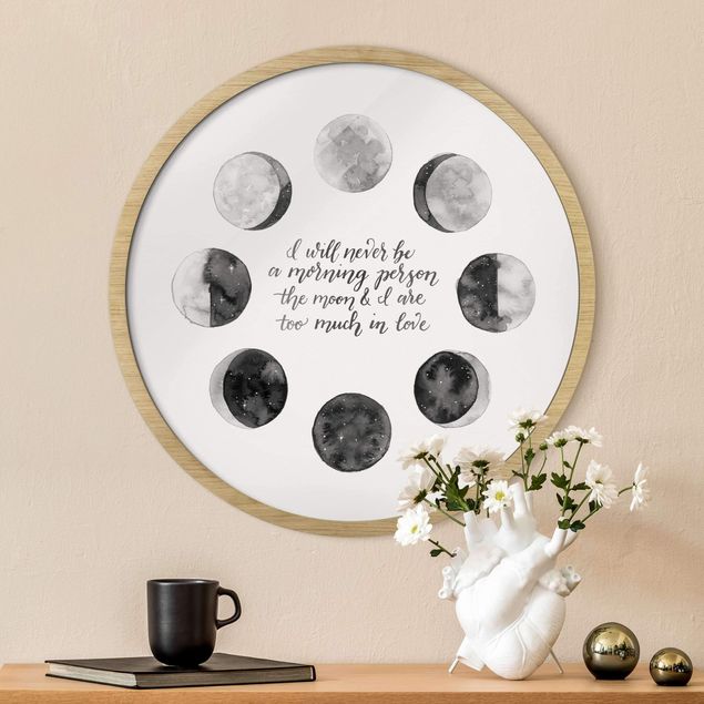 Runde Bilder mit Rahmen Ode an den Mond - Liebe
