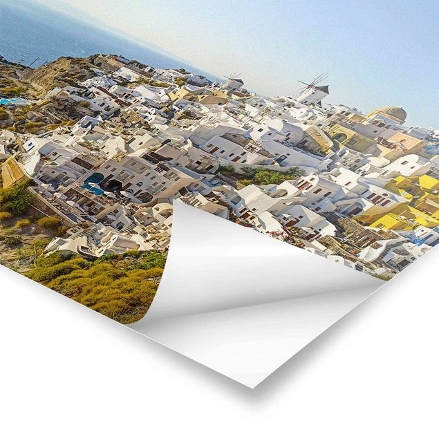Poster - Oia auf Santorini - Quadrat 1:1