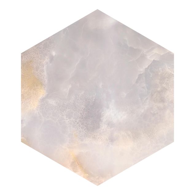 Hexagon Fototapete selbstklebend - Onyx Marmor