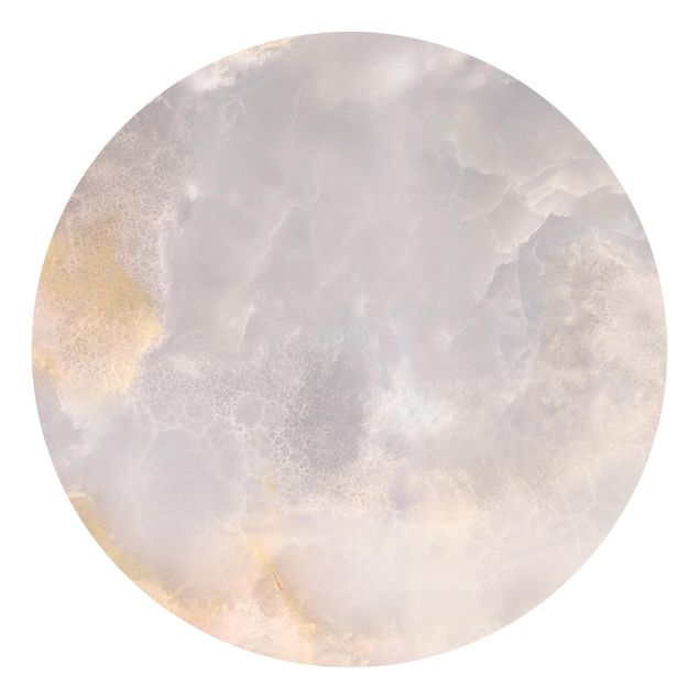 Runde Tapete selbstklebend - Onyx Marmor