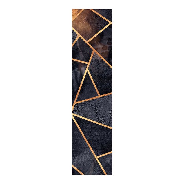 Schiebegardinen Muster Onyx mit Gold