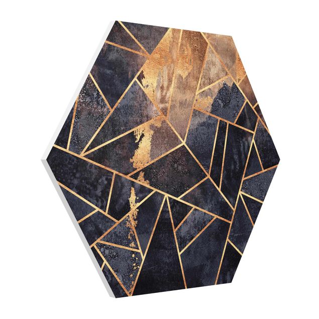 Hexagon Bild Forex - Onyx mit Gold