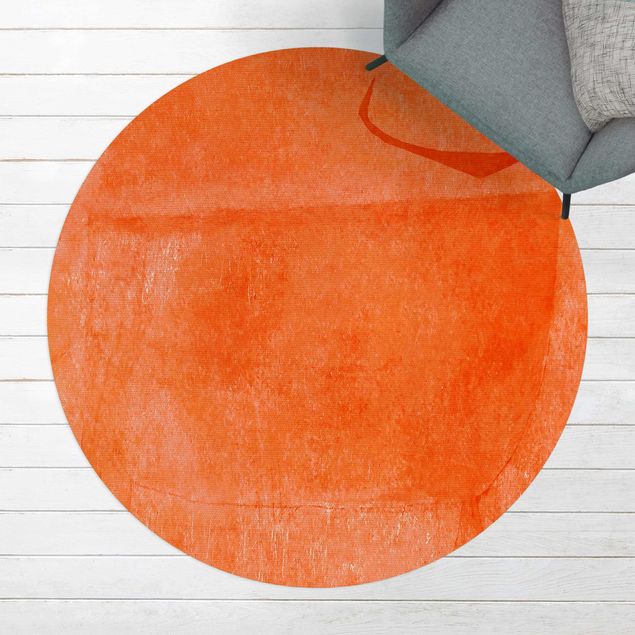 Moderne Teppiche Oranger Stier