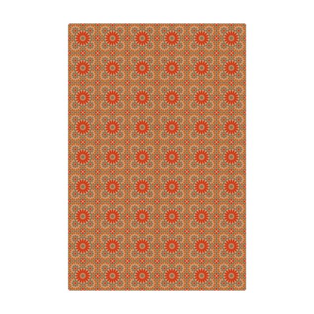 Kork-Teppich - Orientalisches Muster mit bunten Kacheln - Hochformat 2:3