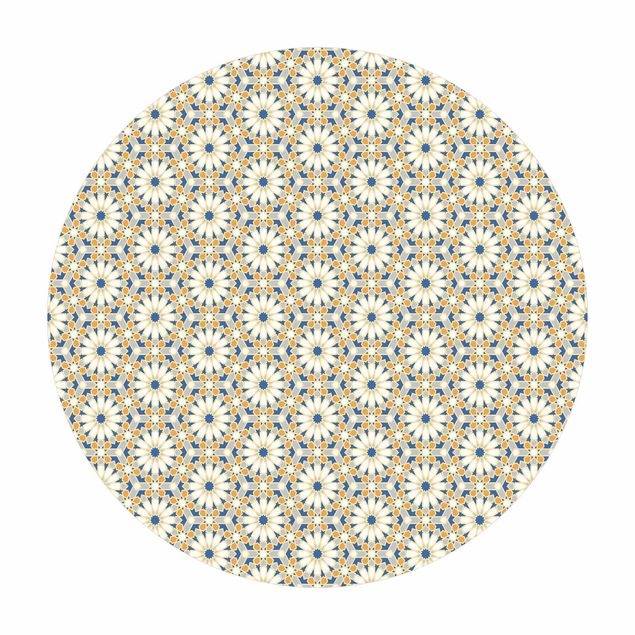 Vinyl-Teppich Orientalisches Muster mit gelben Sternen