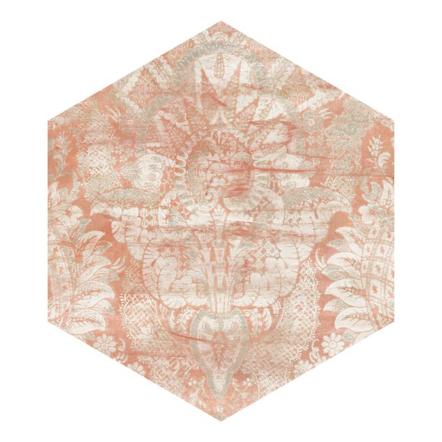 Hexagon Mustertapete selbstklebend - Ornamentgewebe I