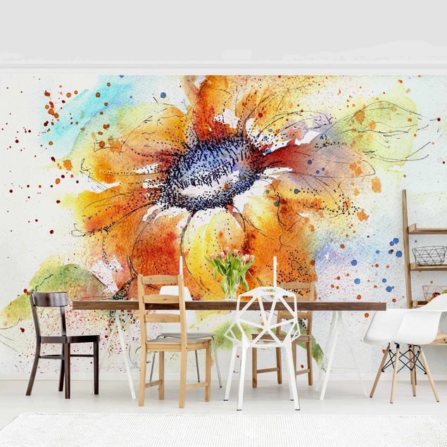 Design Tapeten Painted Sunflower