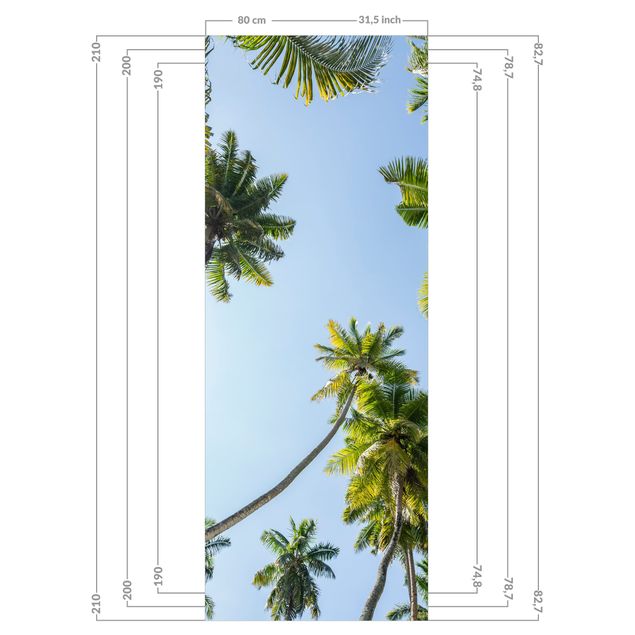 Duschrückwand - Palmen Himmel