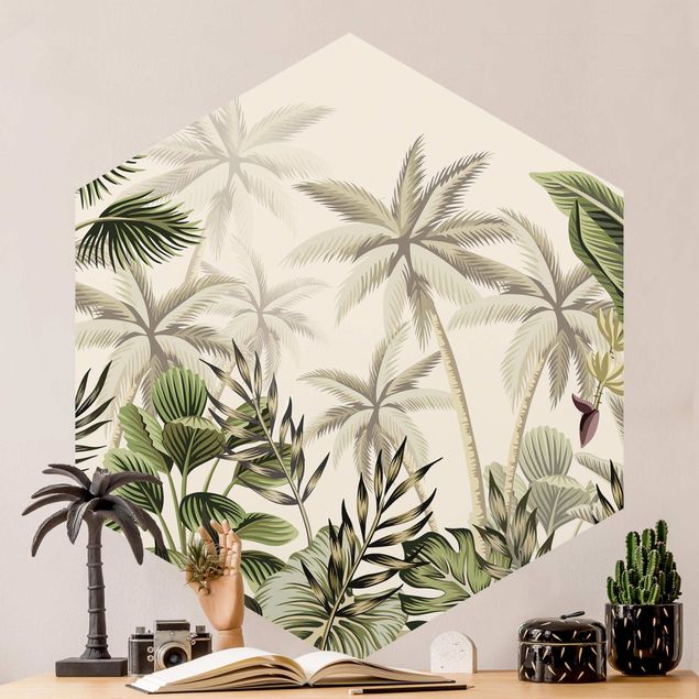 Design Tapeten Palmen im Dschungel