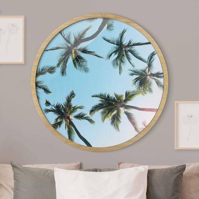 Moderne Bilder mit Rahmen Palmengiganten im Himmel
