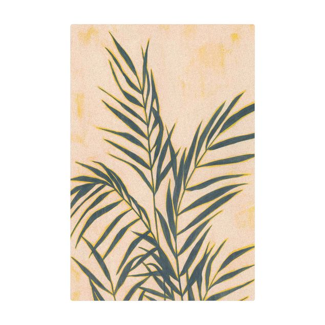 Kork-Teppich - Palmenwedel im Sonnenlicht - Hochformat 2:3