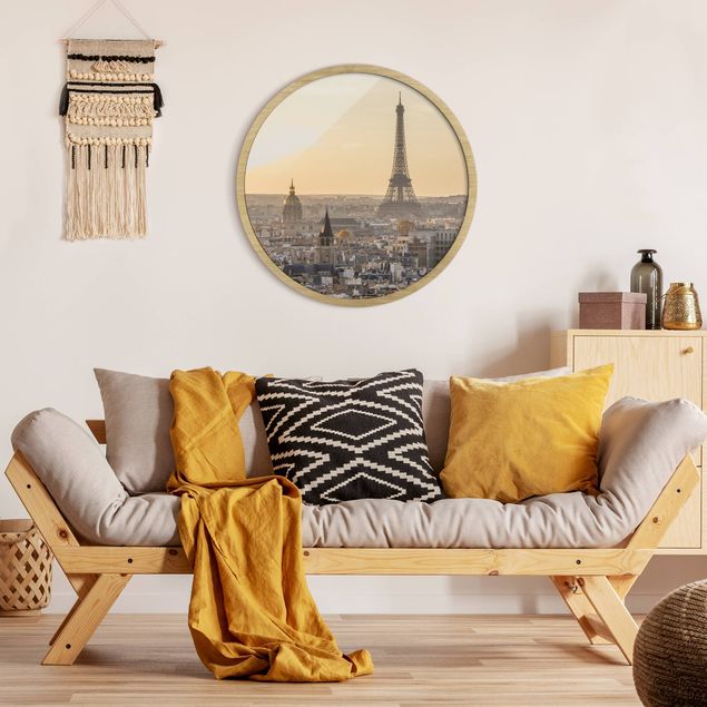 Moderne Bilder mit Rahmen Paris im Morgengrauen
