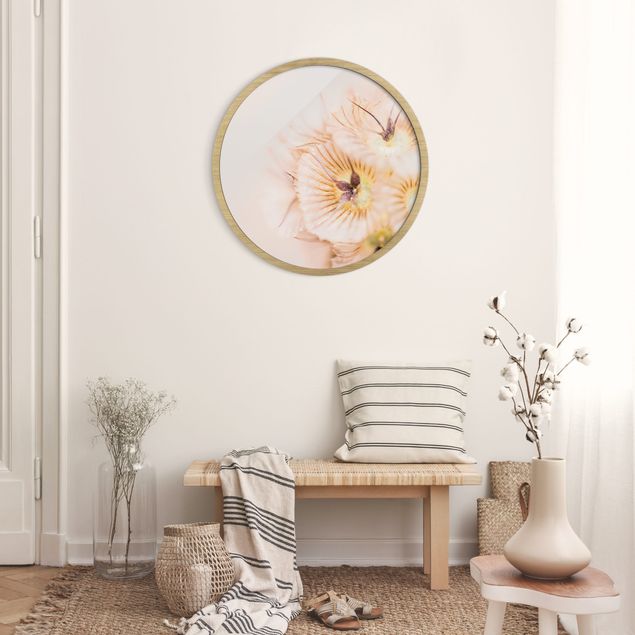 Moderne Bilder mit Rahmen Pastellfarbener Blütenstrauß