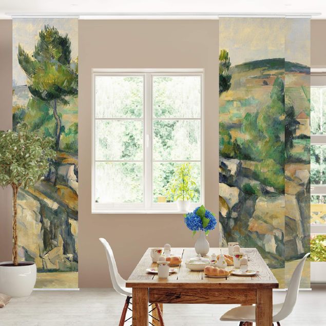 Schiebegardinen Kunstdrucke Paul Cézanne - Hügelige Landschaft