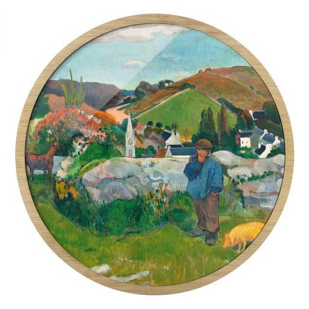Natur Bilder mit Rahmen Paul Gauguin - Der Schweinehirt