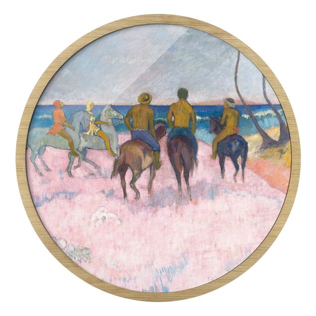 Natur Bilder mit Rahmen Paul Gauguin - Reiter am Strand