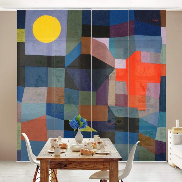 Expressionistische Gemälde Paul Klee - Feuer bei Vollmond
