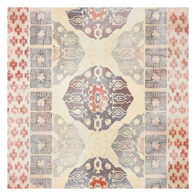 Tapeten Persisches Vintage Muster in Indigo