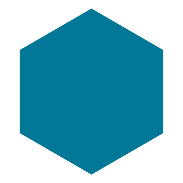Hexagon Mustertapete selbstklebend - Petrol