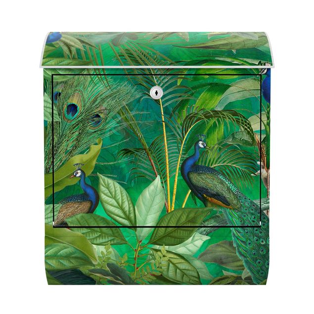 Briefkasten Design Pfauen im Dschungel