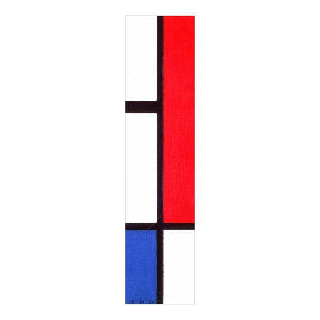 Schiebegardinen Abstrakt Piet Mondrian - Komposition Rot Blau Gelb