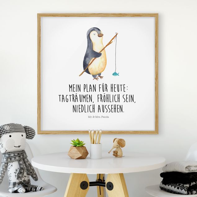 Abstrakte Bilder mit Rahmen Mr. & Mrs. Panda - Pinguin - Tagträumen